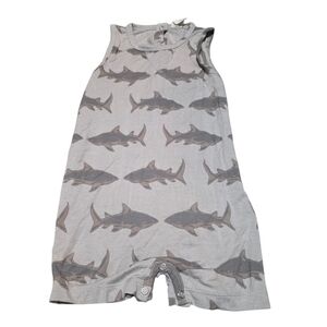Kate Quinn Gray Shark Print Kids Shortie
